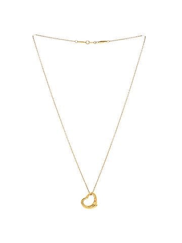 Tiffany & Co. Elsa Peretti Open Heart Pendant Necklace 18K Yellow Gold 16mm (view 2)