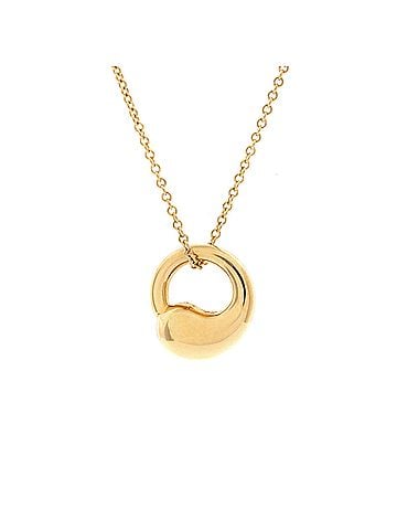Tiffany & Co. Elsa Peretti Eternal Circle Pendant Necklace 18K Yellow Gold 12mm (view 1)