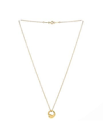 Tiffany & Co. Elsa Peretti Eternal Circle Pendant Necklace 18K Yellow Gold 12mm (view 2)