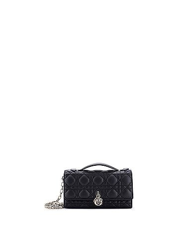 Christian Dior My Dior Top Handle Flap Bag Cannage Quilt Lambskin Mini (view 1)