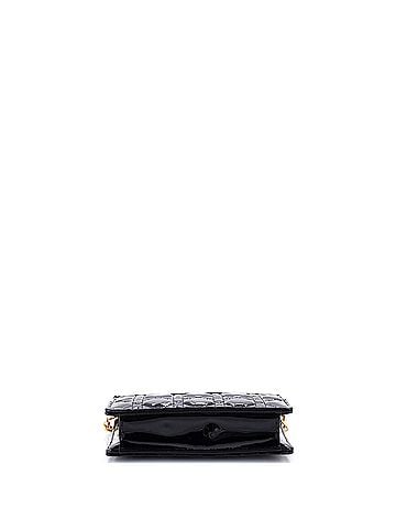Christian Dior Caro Zipped Pouch With Chain Cannage Quilt Patent (view 2)