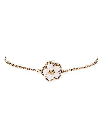Van Cleef & Arpels Lucky Spring Plum Blossom Bracelet 18K Rose Gold and Mother of Pearl (view 1)