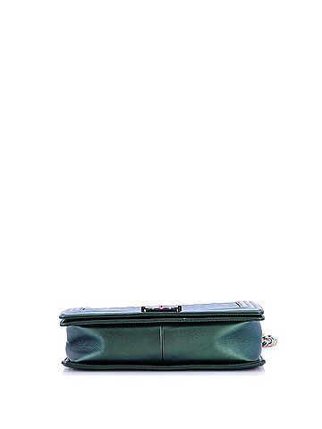 Chanel Boy Flap Bag Quilted Iridescent Goatskin New Medium (view 2)