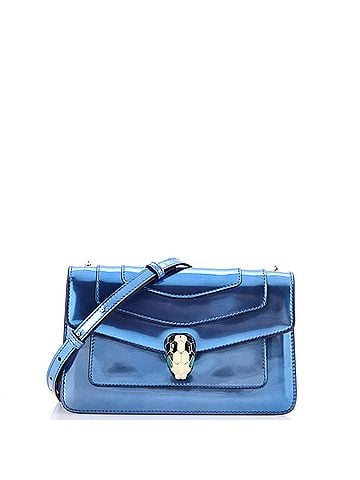 Bvlgari Serpenti Forever Shoulder Bag Metallic Leather Small (view 1)