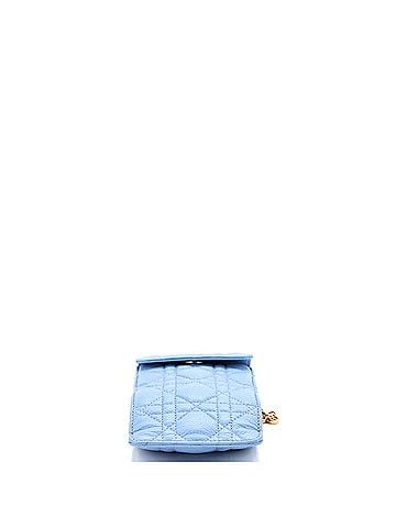 Christian Dior Caro Phone Holder with Chain Cannage Quilt Calfskin (view 2)