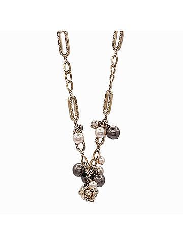 Christian Dior Christian Dior Dior Rhinestone Costume Pearl Necklace Pendant, Gold, for Women (view 1)
