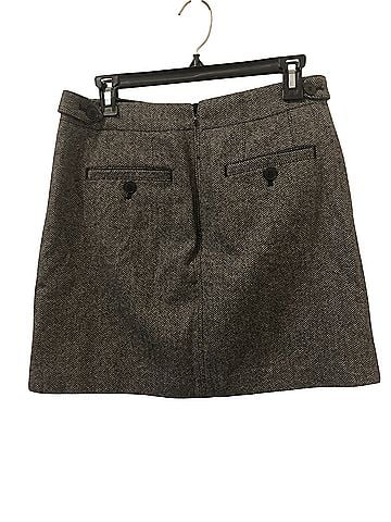Madewell Herringbone Mini Skirt Wool Skirt (view 2)