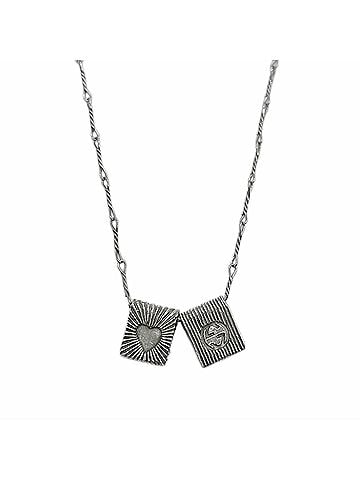 Gucci GUCCI Interlocking Necklace, SV925 Silver, Women's (view 1)