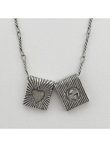 Gucci GUCCI Interlocking Necklace, SV925 Silver, Women's (view 2)
