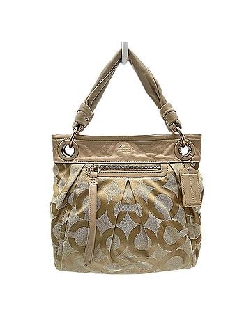 Coach COACH Signature Shoulder Bag, Canvas, Beige, Women's (view 1)