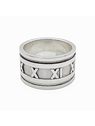 Tiffany & Co. TIFFANY & Co. Atlas Wide Ring, SV925 (Silver, 7781), Women's (view 1)