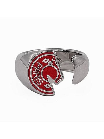 Hermès HERMES Carousel Ring, Stainless Steel, Silver, Men's (7789) (view 1)