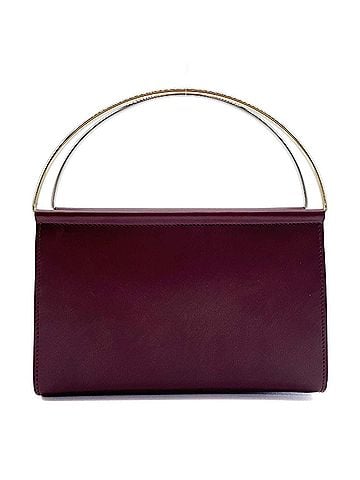 Cartier CARTIER Cartier Trinity Leather and Metal Accessory Pouch Handbag, Wine Red, Women's (view 1)