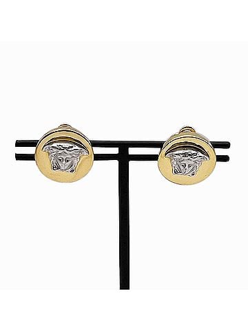Versace VERSACE Medusa Earrings, Combination Round Metal Gold, Women's (view 1)