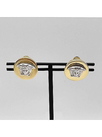 Versace VERSACE Medusa Earrings, Combination Round Metal Gold, Women's (view 2)