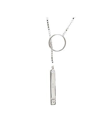 Gucci GUCCI Lariat Necklace White Gold (18K) No Stone Polished (view 2)