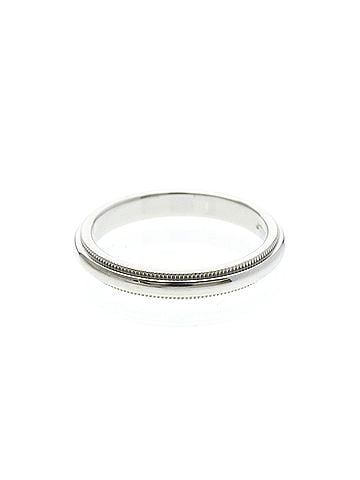 Tiffany & Co. TIFFANY Milgrain Band Ring Platinum Fashion No Stone Polished (view 2)