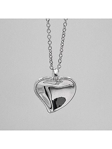 Tiffany & Co. TIFFANY & Co. Curved Heart Elsa Peretti Necklace Pendant, Peretti, SV925 Silver, Women's (view 2)
