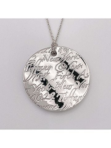 Tiffany & Co. TIFFANY & Co. Notes Round Plate Necklace Pendant, SV925 Silver, Women's (view 2)
