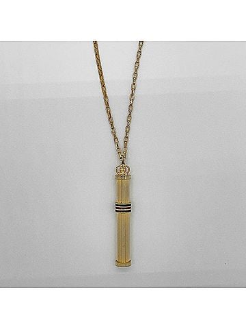 Gucci GUCCI Sherry Line Necklace, Metal, Gold, Women's (view 2)