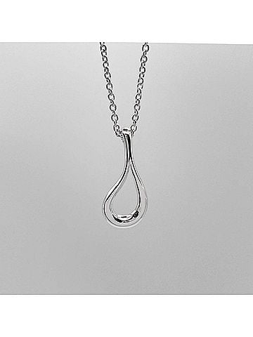 Tiffany & Co. TIFFANY & Co. Open Teardrop Necklace Pendant by Elsa Peretti, SV925 Silver, Women's (view 2)