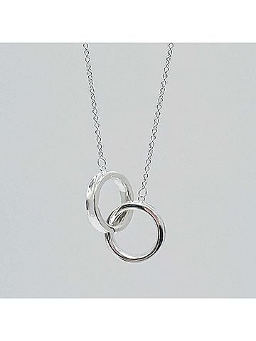 Tiffany & Co. TIFFANY & Co. 1837 Interlocking Circle Necklace Pendant Small SV925 Silver Women's (view 2)