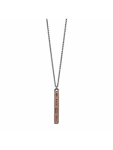 Tiffany & Co. TIFFANY & Co. 1837 Narrow Bar Necklace Pendant, SV925 Rubedo Metal, Gold, Women's (view 1)