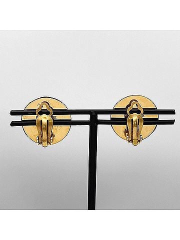 Hermès HERMES Hermes Clou de Selle Earrings Sellier Metal Gold Women's (view 2)