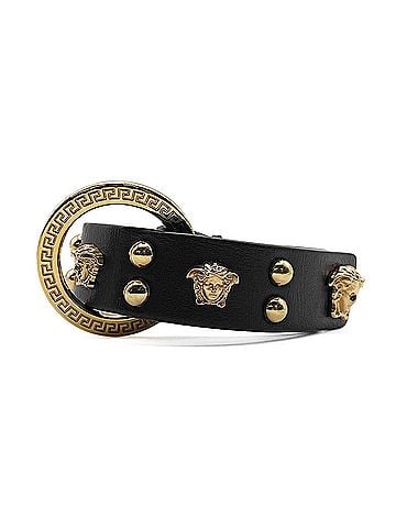 Versace VERSACE Medusa Bracelet, Leather, Metal, Black, Women's (view 1)