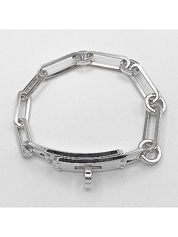 Hermès HERMES Chaine Kelly Chain Bracelet Simple Tour SV925 Silver Men's Women's (view 2)