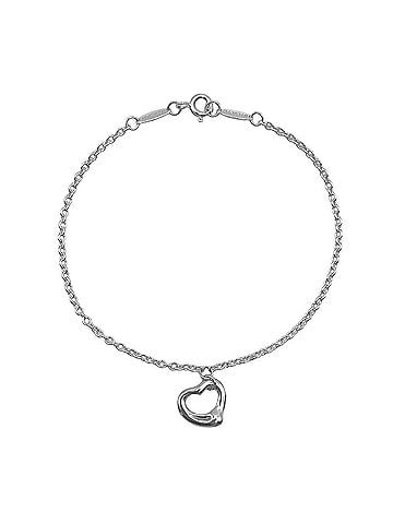 Tiffany & Co. TIFFANY & Co. Open Heart 11mm Bracelet Bangle by Elsa Peretti, SV925 Silver, Women's (view 1)