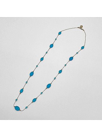 Givenchy Givenchy Vintage Colored Stone Necklace and Earrings Set (2 pieces) - Metal, Blue Women's (view 2)