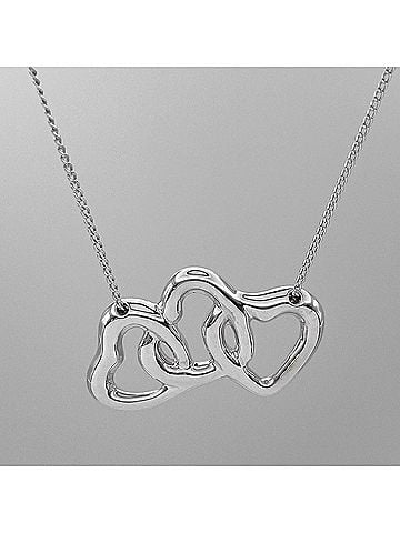 Tiffany & Co. TIFFANY & Co. Triple Heart Necklace Pendant, SV925 Silver, Women's (view 2)