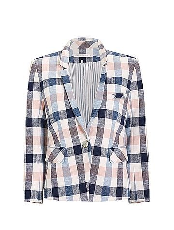 Veronica Beard Upcollar Schoolboy Dickey Blazer (view 1)