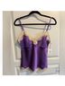 Gold Hawk 100% Silk Purple Sleeveless Blouse Size M - photo 3