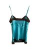 Gold Hawk Teal Brown Sleeveless Blouse Size M - photo 2