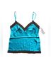Gold Hawk Teal Brown Sleeveless Blouse Size M - photo 3