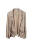 Eileen Fisher 100% Cotton Solid Tan Blazer Size L - photo 1