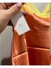 Gold Hawk 100% Silk Solid Orange Yellow Sleeveless Top Size L - photo 8