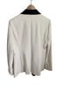 Ann Taylor 64% Polyester 32% Viscose 4% Elastane 69% Rayon 31% Polyester 100% Polyester White Ivory Blazer Size 8 - photo 2