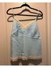 Gold Hawk 100% Silk Blue Sleeveless Top Size L - photo 3