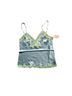 Gold Hawk 100% Silk Blue Green Tank Top Size L - photo 2