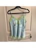 Gold Hawk 100% Silk Blue Green Tank Top Size L - photo 3