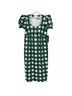 Tuckernuck 97% Polyester 100% Cotton Checkered-gingham Green White Casual Dress Size L - photo 1