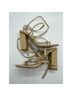 RAYE 100% Leather Tan Ivory Heels Size 7 - photo 3