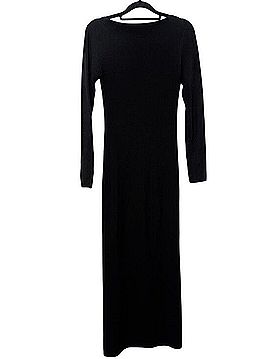 Wilfred Aritzia Tuscany Maxi Black Ribbed With  Slit  Casual Dress (view 2)