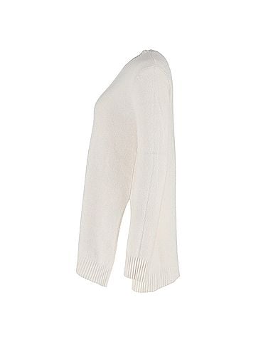 Max Mara Max Mara Selina Oversized Sweater in White Wool (view 2)