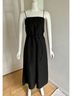 Cos 76% Lyocell 24% Linen 100% Cotton Solid Black Jumpsuit Size 2 - photo 5