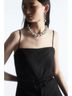Cos 76% Lyocell 24% Linen 100% Cotton Solid Black Jumpsuit Size 2 - photo 3