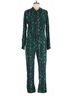 Cleobella 100% Viscose Animal Print Green Jumpsuit Size S - photo 5